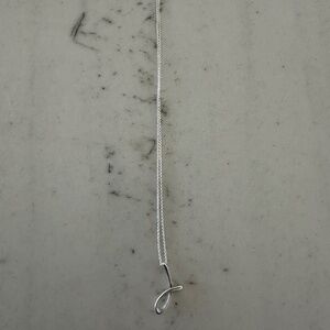 Tiffany & Co Sterling Silver Elsa Peretti Letter J Pendant Necklace
